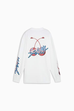 Cherry on Top Long Sleeve Basketball Tee Women, PUMA White, extralarge-GBR