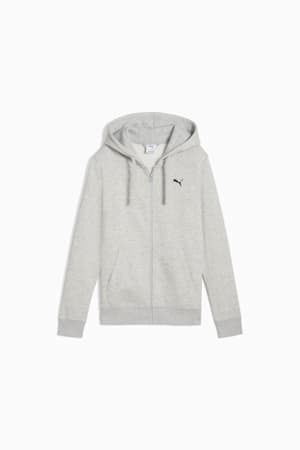 Essentials Full-Zip Hoodie Women, Light Gray Heather, extralarge-GBR