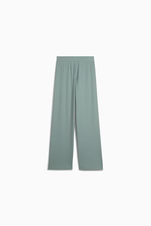 ESS ELEVATED High-Waist Straight Leg Rib Pants Women, Green Moon, extralarge-GBR