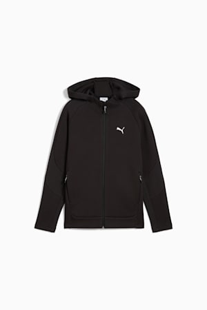 EVOSTRIPE Full-Zip Hoodie Youth, PUMA Black, extralarge-GBR