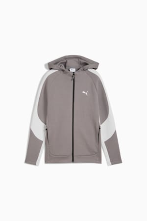 EVOSTRIPE Full-Zip Hoodie Youth, Cast Iron, extralarge-GBR