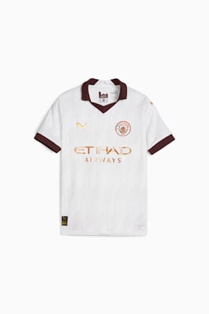 Manchester City 23/24 Away Jersey Youth, PUMA White-Aubergine, extralarge-GBR