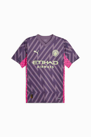 Manchester City Men's Goalkeeper Short Sleeve Jersey, Purple Charcoal-Ravish, extralarge-GBR