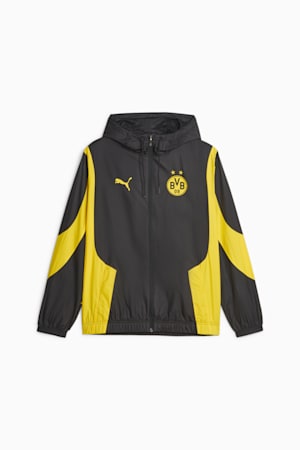 Borussia Dortmund Men's Pre-match Football Jacket, PUMA Black-Cyber Yellow, extralarge-GBR