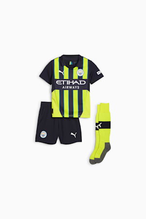 Manchester City 24/25 Away Minikit Kids, New Navy-Yellow Glow, extralarge-GBR