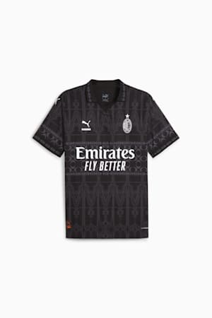 AC MILAN x PLEASURES Men's Authentic Football Jersey, PUMA Black-Asphalt, extralarge-GBR