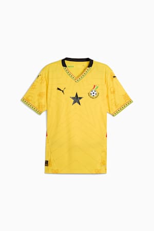 Ghana 2025 Away Jersey Men, Pelé Yellow-PUMA Black, extralarge-GBR