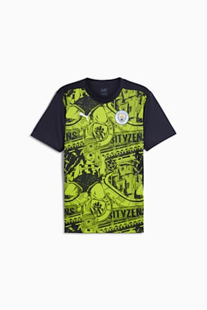 Manchester City Pre-match Short Sleeve Jersey Men, Yellow Glow-Magic Blue, extralarge-GBR