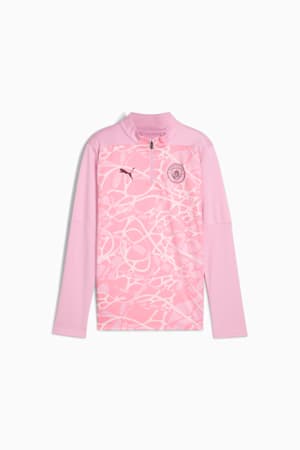 Manchester City Pre-match Quarter-Zip Top Youth, Pink Icing-Whisp Of Pink, extralarge-GBR