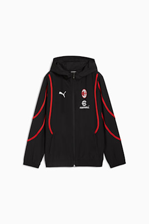 AC Milan Pre-match Woven Jacket Youth, PUMA Black-For All Time Red, extralarge-GBR