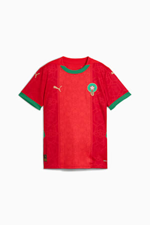 Morocco 2025 Home Jersey Youth, PUMA Red-Archive Green, extralarge-GBR
