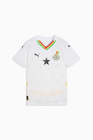 Ghana 2025 Home Jersey Youth, PUMA White-Pelé Yellow, extralarge-GBR