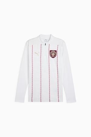 Manchester City Pre-match Quarter-Zip Top Men, PUMA White-Dark Jasper, extralarge-GBR