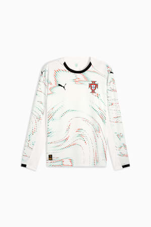 Portugal 2025 Long Sleeves Away Jersey Men, PUMA White-PUMA Black, extralarge-GBR