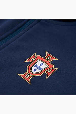 Portugal Casuals Full-Zip Hooded Jacket Youth, Persian Blue-Sunny Yellow, extralarge-GBR
