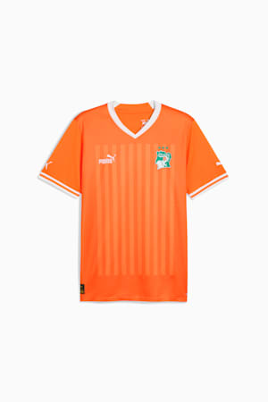 Ivory Coast Home Jersey Men (2023 AFCON Champions), Vibrant Orange-Puma White, extralarge-GBR