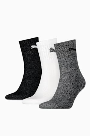 Short Crew Socks Unisex (3-Pack), grey/white/black, extralarge-GBR