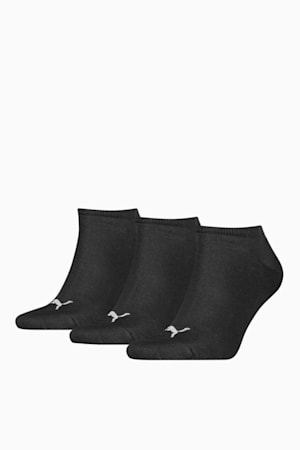 PUMA Unisex Plain Sneaker Trainer Socks 3 Pack, black, extralarge-GBR