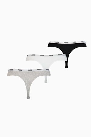 PUMA Women's String 3 Pack, white / grey / black, extralarge-GBR
