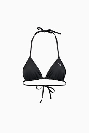 PUMA Swim Women's Triangle Bikini Top, black, extralarge-GBR