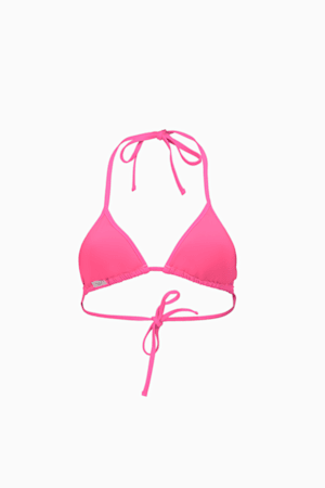 PUMA Swim Women's Triangle Bikini Top, fluo pink, extralarge-GBR