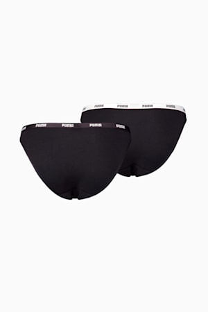 PUMA Women's Bikini Underwear 2 Pack, black, extralarge-GBR