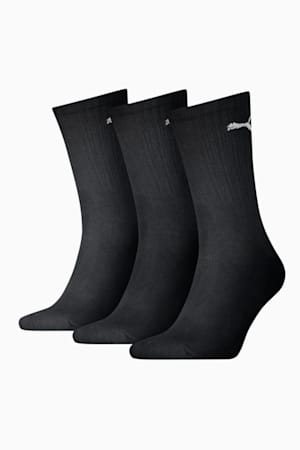 PUMA Unisex Sport Crew Lightweight Socks 3 Pack, black, extralarge-GBR