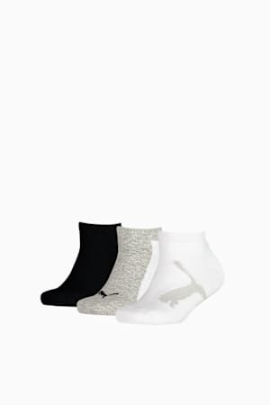 BWT Sneaker Socks Kids (3-Pack), white / grey / black, extralarge-GBR