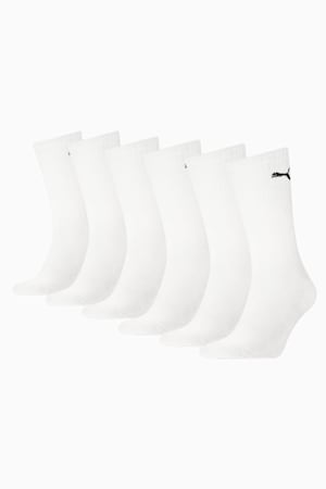 PUMA Unisex Crew Socks 6 pack, white, extralarge-GBR