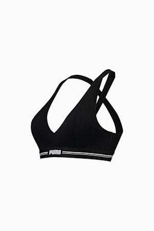 Women's Cross Back Padded Top, black, extralarge-GBR