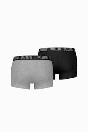 PUMA Men's Trunks 2 pack, middle grey melange / black, extralarge-GBR