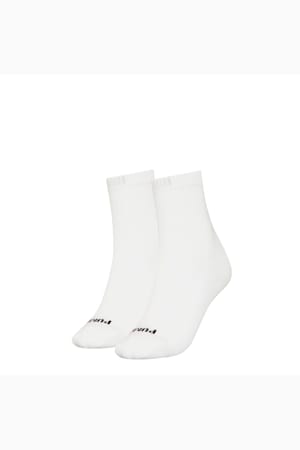 PUMA Women's Heart Short Crew Socks 2 pack, white / black, extralarge-GBR
