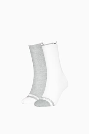 Classic Rib Socks Women (2-pack), white / grey, extralarge-GBR