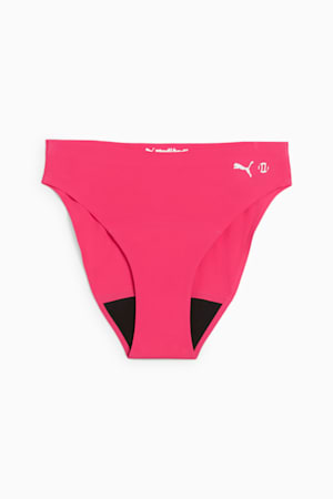 PUMA x Modibodi Seamfree Active Bikini Brief Moderate-Heavy, Garnet Rose Pink, extralarge-GBR