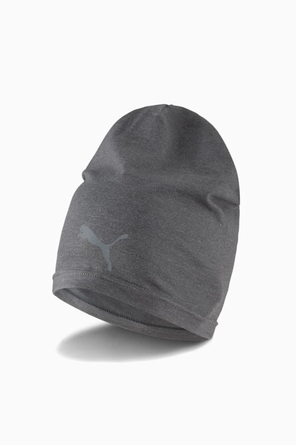 Slouchy Running Beanie, Medium Gray Heather, extralarge
