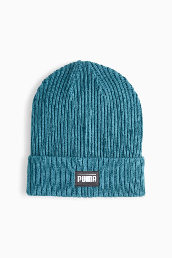 Classic Cuff Ribbed Beanie, Cold Green, extralarge