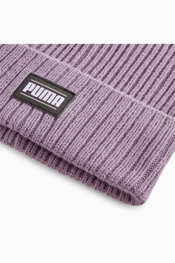 Classic Cuff Ribbed Beanie, Pale Plum, extralarge