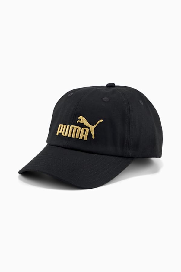 Essentials No.1 Cap, PUMA Black-Gold No1 Logo, extralarge