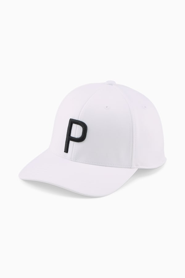 P Golf Cap, White Glow-PUMA Black, extralarge