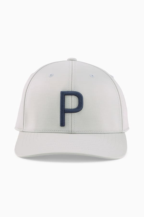 P Golf Cap, Ash Gray-Navy Blazer, extralarge