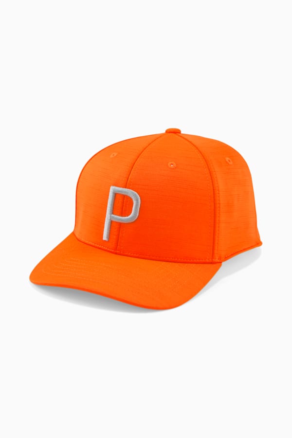 P Golf Cap, Rickie Orange-Cool Mid Gray, extralarge