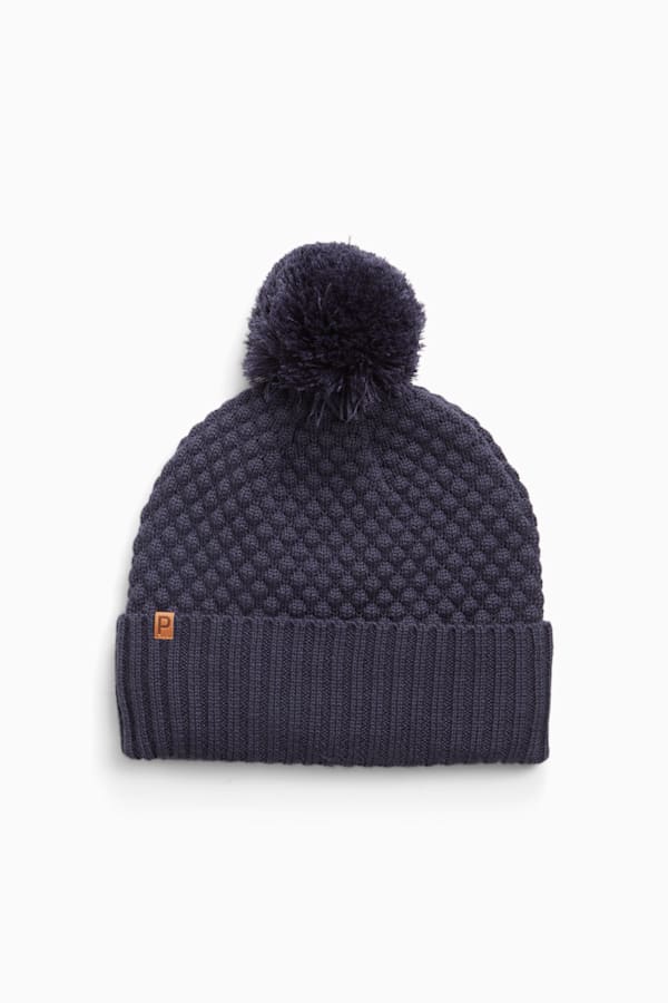 WRMLBL Women's Golf Pom Beanie, Navy Blazer, extralarge