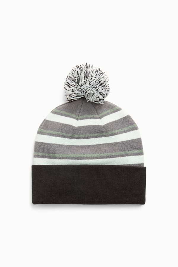 WRMLBL Men's Golf Stripe Pom Beanie, Slate Sky-Eucalyptus, extralarge-GBR