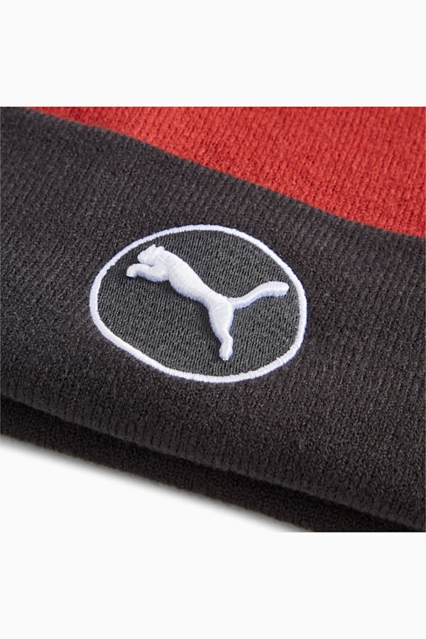 WRMLBL Men's Golf Removable Pom Beanie, Intense Red-PUMA Black, extralarge-GBR