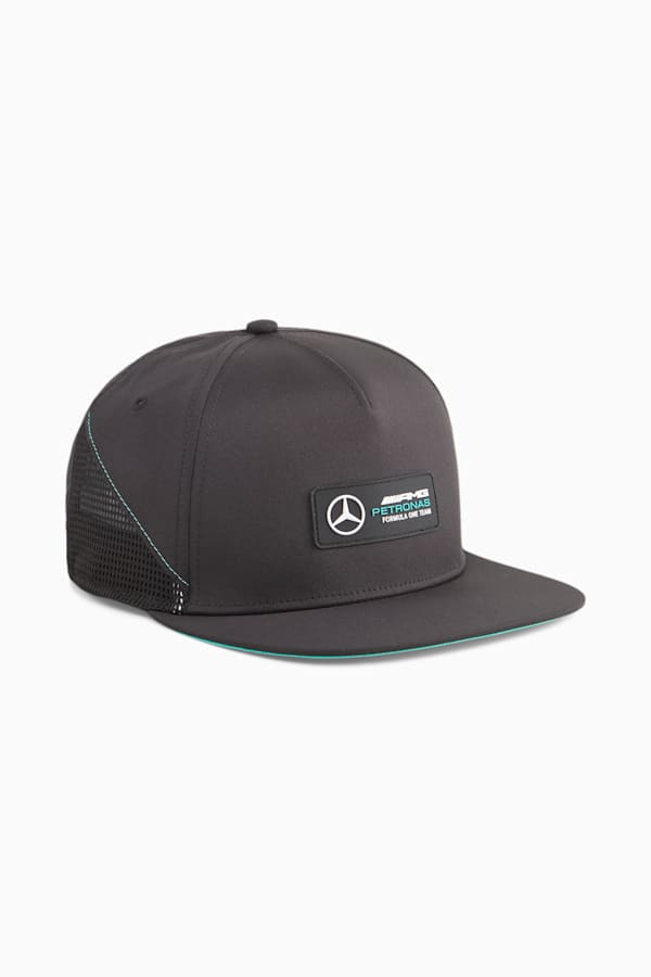 Mercedes-AMG PETRONAS Flat Brim Cap, PUMA Black, extralarge