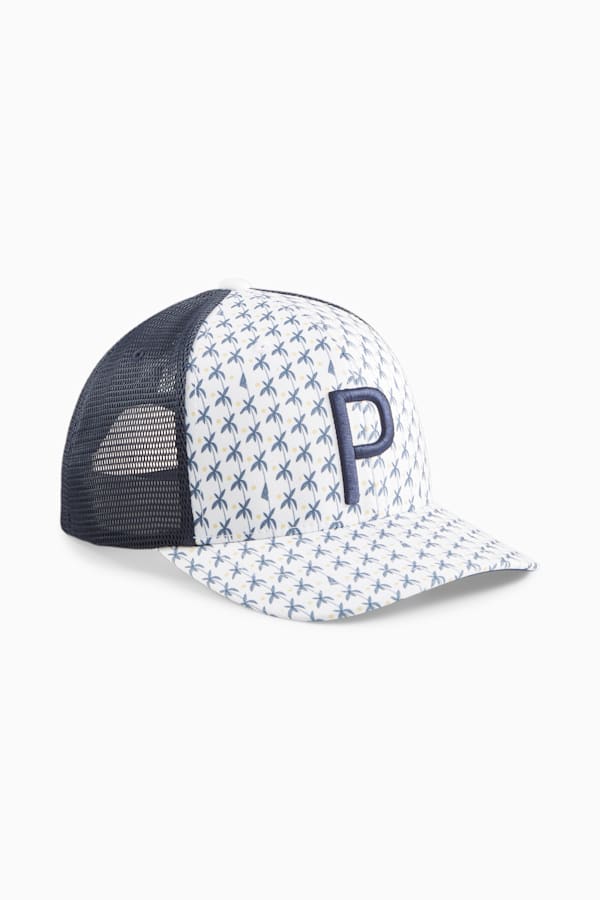 Palms Golf Trucker Hat, White Glow-Deep Navy, extralarge-GBR