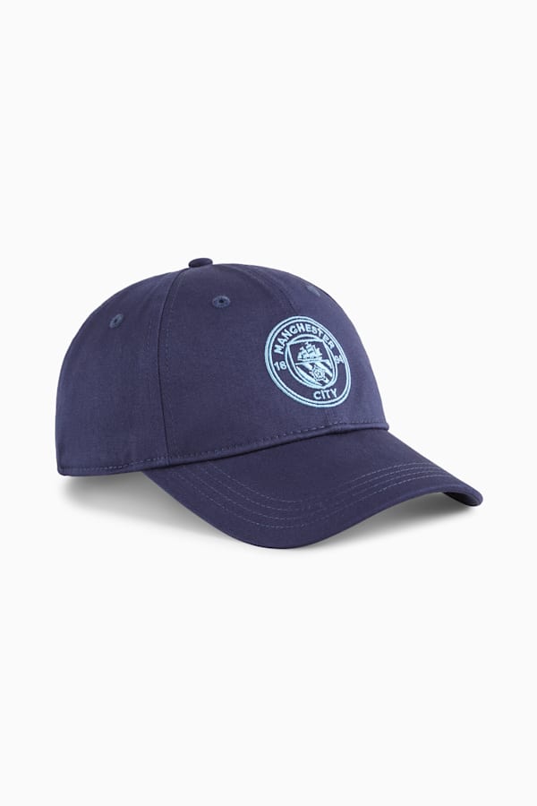 Manchester City ftblESSENTIALS Cap, PUMA Navy-Team Light Blue, extralarge