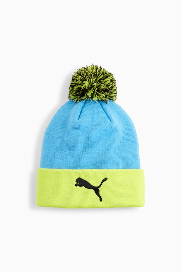 Manchester City Pom Pom Beanie Youth, Magic Blue-Yellow Glow, extralarge