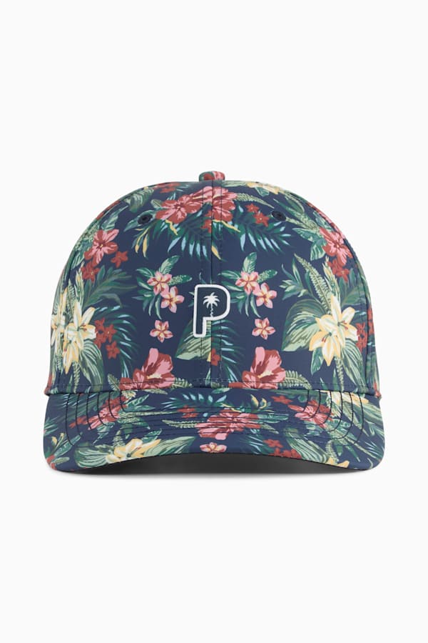 PUMA x PALM TREE CREW Floral Tech Golf Cap Men, Deep Navy, extralarge