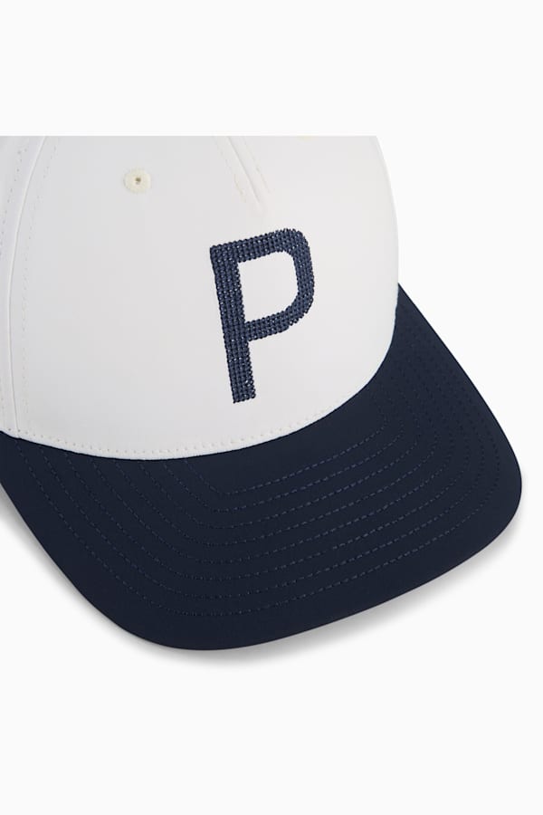 Crafted P Golf Cap Men, Warm White-Deep Navy, extralarge